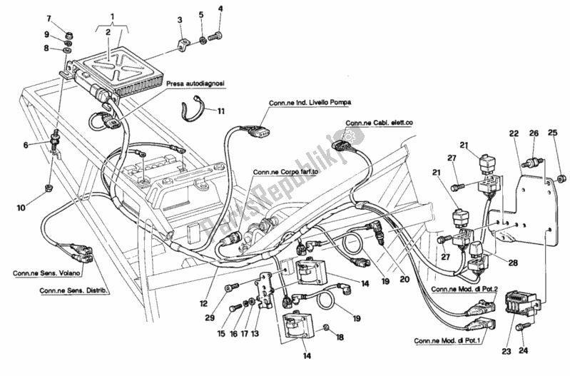 Todas as partes de Unidade De Controle Do Motor do Ducati Paso 907 I. E. 1991